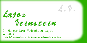 lajos veinstein business card